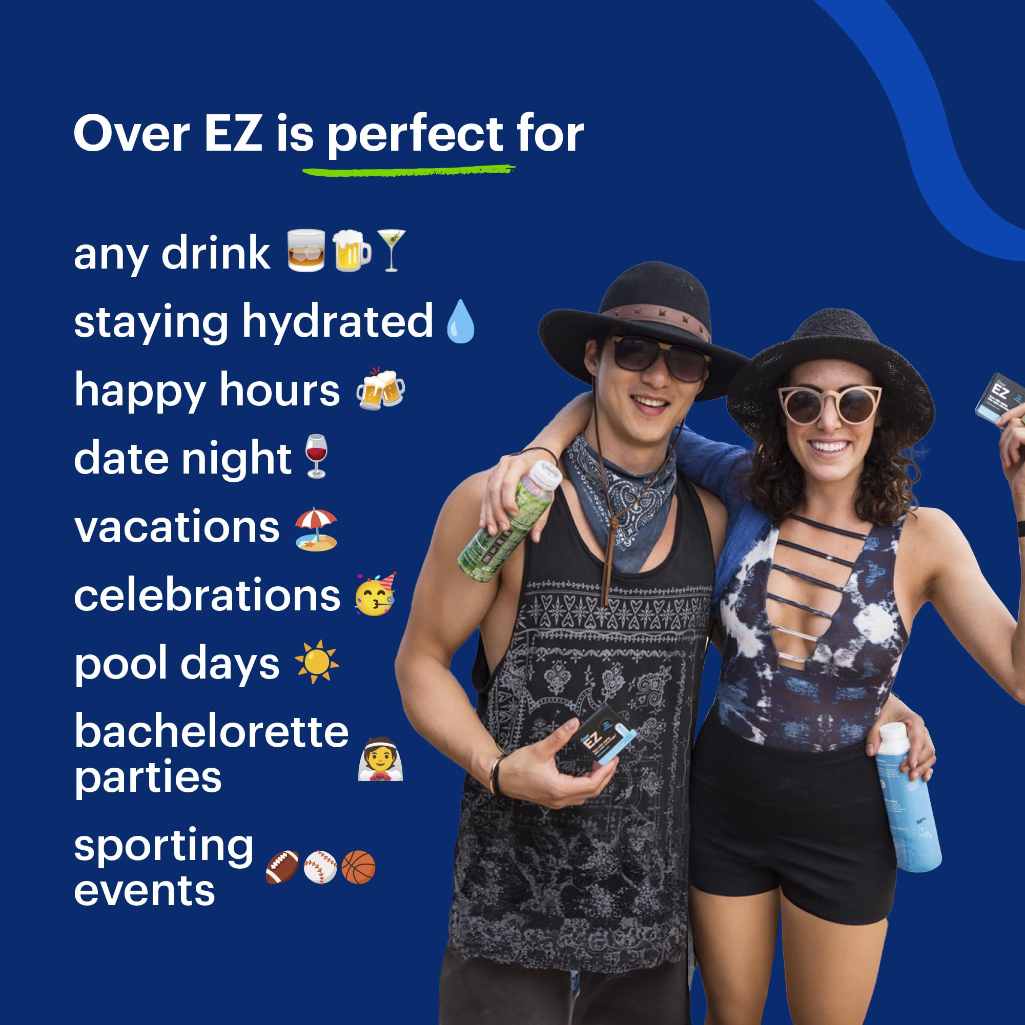 Caja de Over EZ Pre-Drink lista para envío y uso.