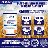 O!VITA Phytoceramides Complex con vitaminas C y B para apoyo antioxidante