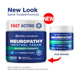 Owell Naturals Neuropathy Cream: prueba de mentol en piel para seguridad.