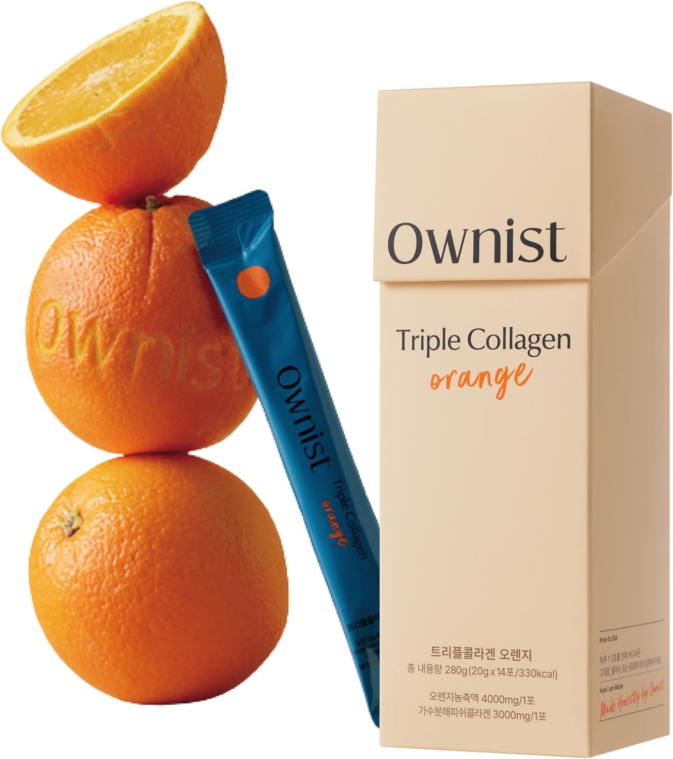 Ownist Triple Collagen Paquetes Portatil muestra empaque para llevar