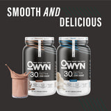 OWYN Pro Elite Chocolate etiqueta vegana: apto para dietas sin gluten ni lácteos