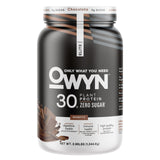 OWYN Pro Elite Chocolate frente al envase: proteína vegetal de alta calidad lista para usar