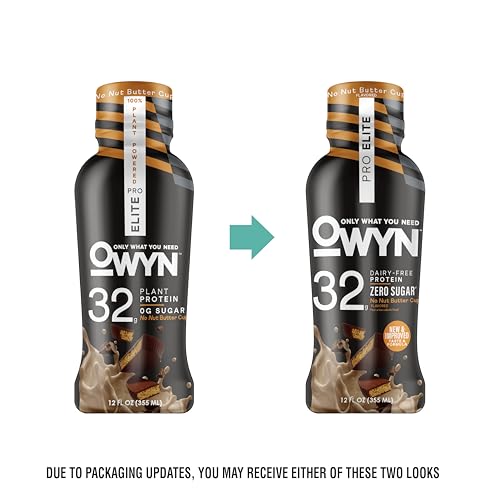 OWYN Pro Elite etiqueta muestra 32 g de proteína y aminoácidos esenciales.