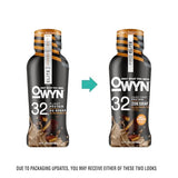 OWYN Pro Elite etiqueta muestra 32 g de proteína y aminoácidos esenciales.