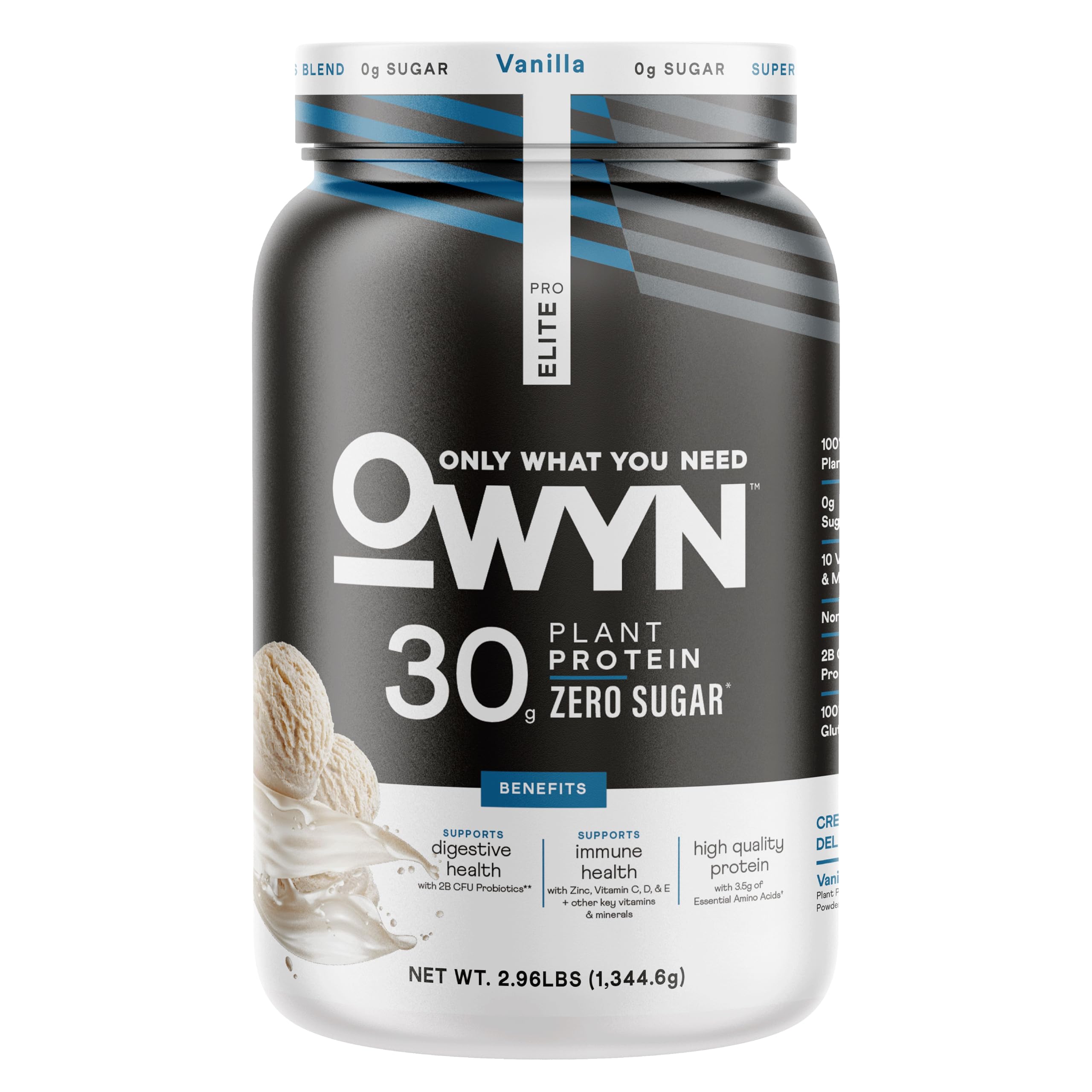 Proteína OWYN vainilla en bote, opción vegana para entrenamientos