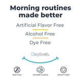 Oxyfresh hecho en eeuu, cuidado bucal fluorurado y sabor mentolado