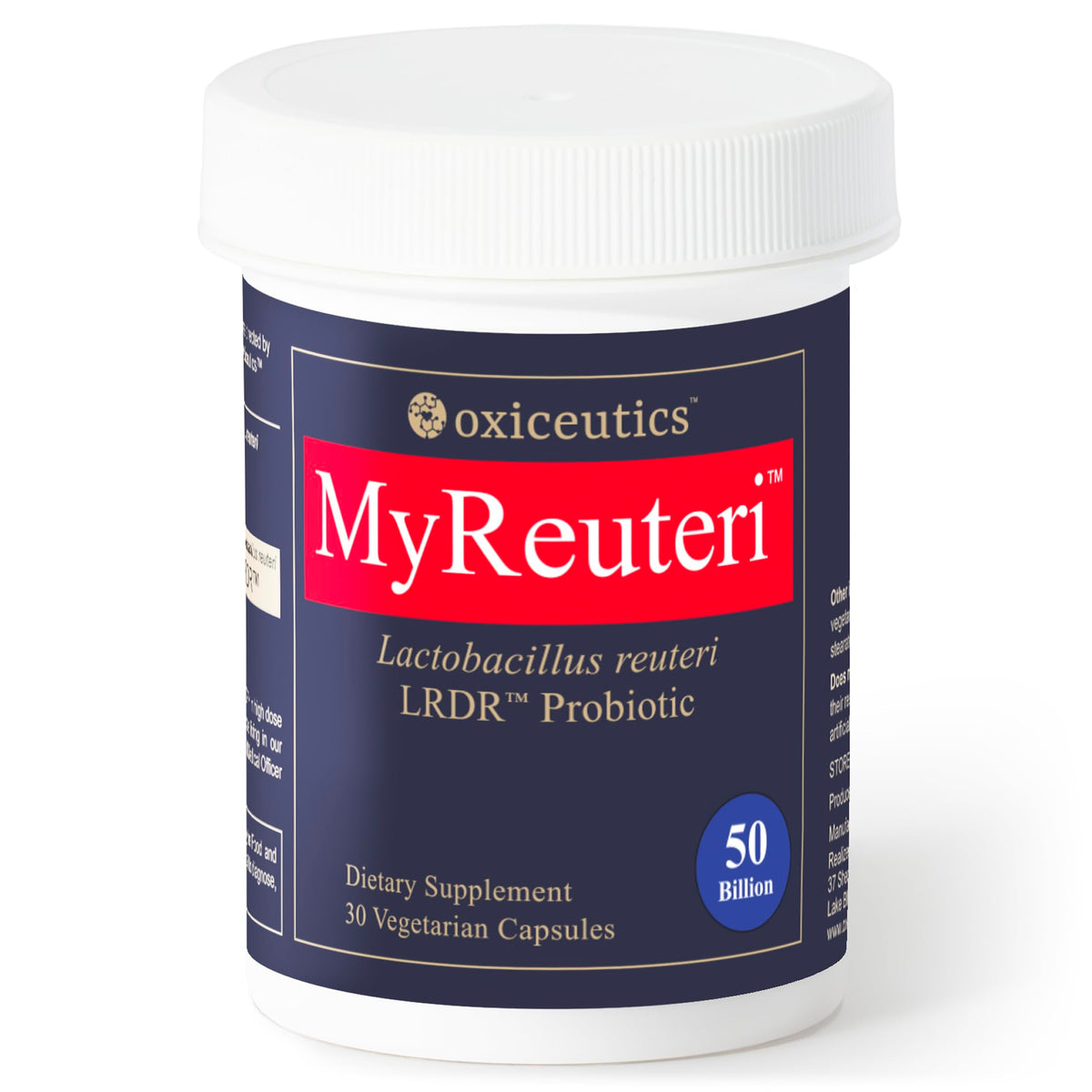 Oxiceutics MyReuteri botella; suplemento diario para apoyo digestivo