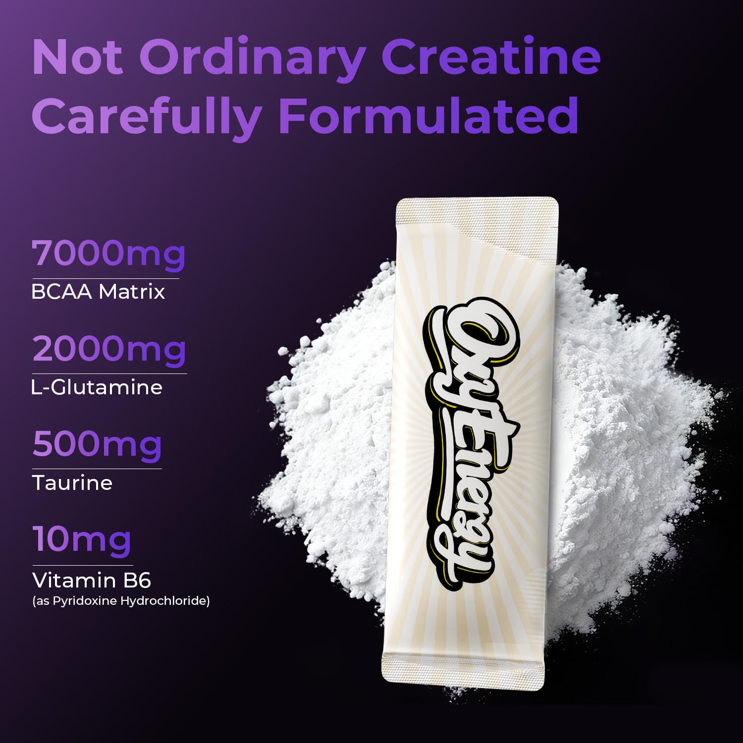 L-glutamina de 2 g de OxyEnergy para energía y recuperación