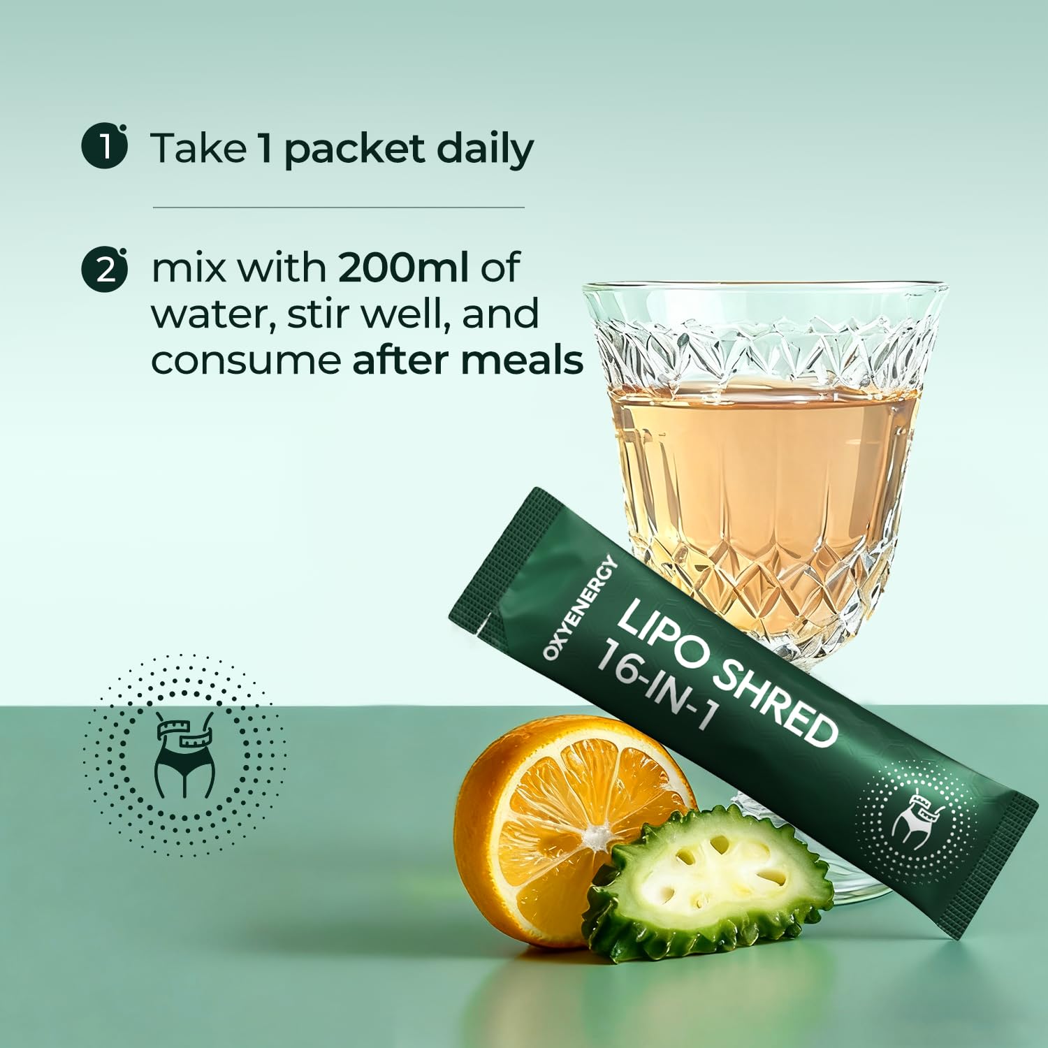OxyEnergy LIPO Slash fibra que apoya salud intestinal y saciedad