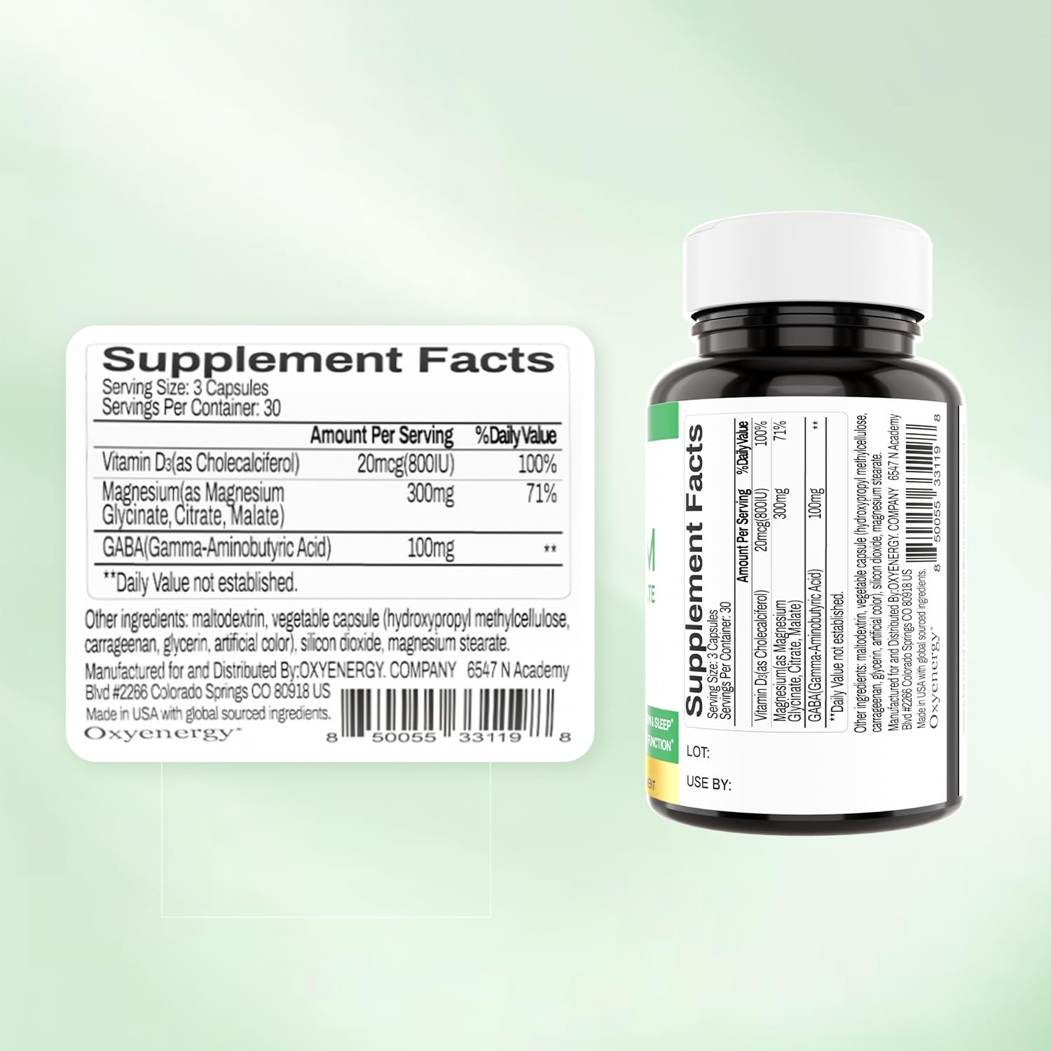 OxyEnergy Triple Magnesium Complex dosis diaria fácil de tomar.