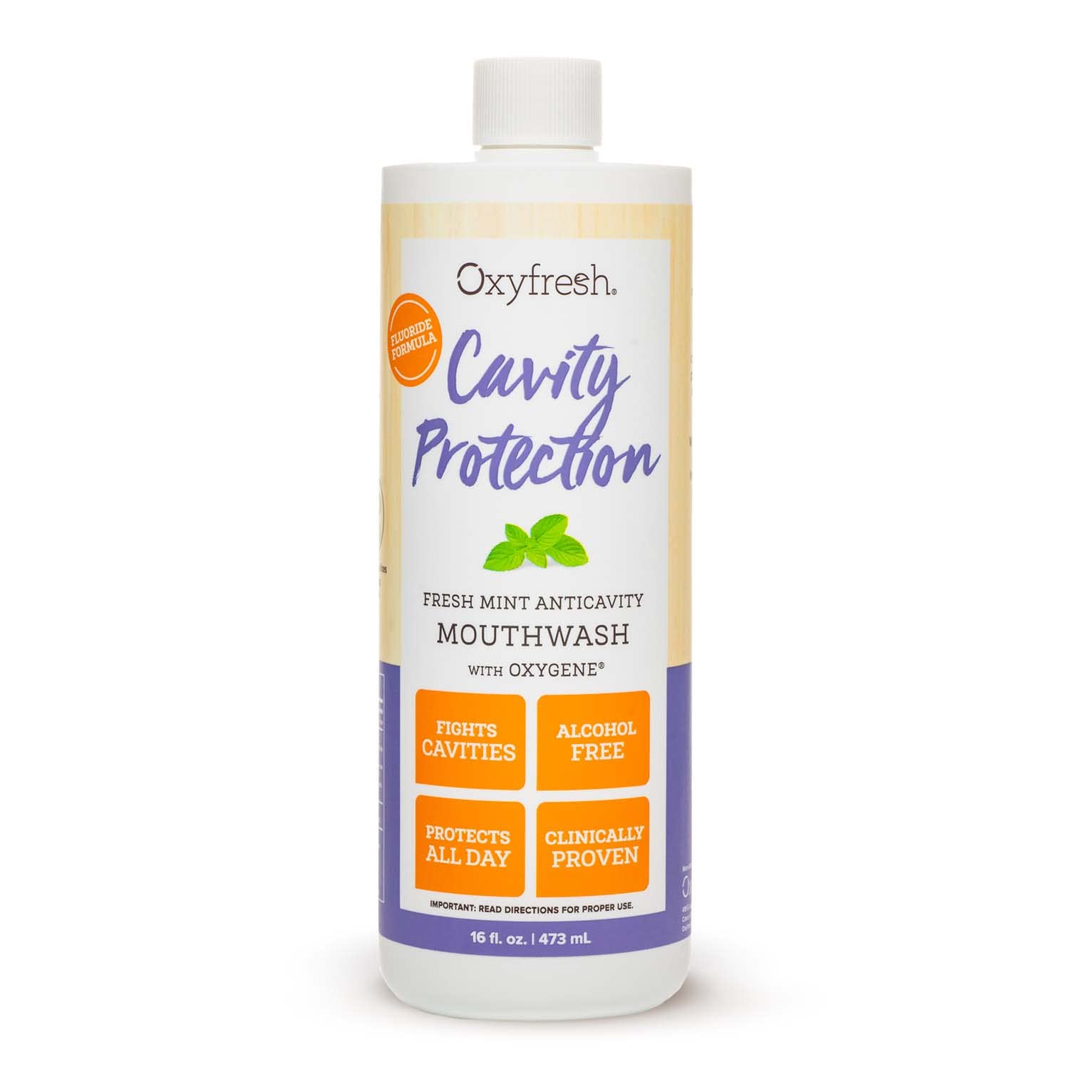 Oxyfresh enjuague anticaries en botella para cuidado diario de dientes