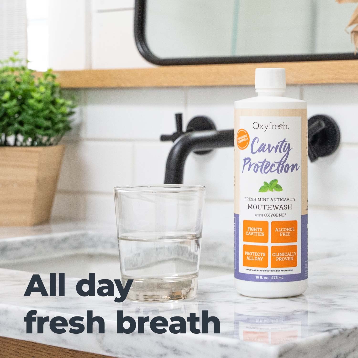 Frasco Oxyfresh 16 oz para uso diario