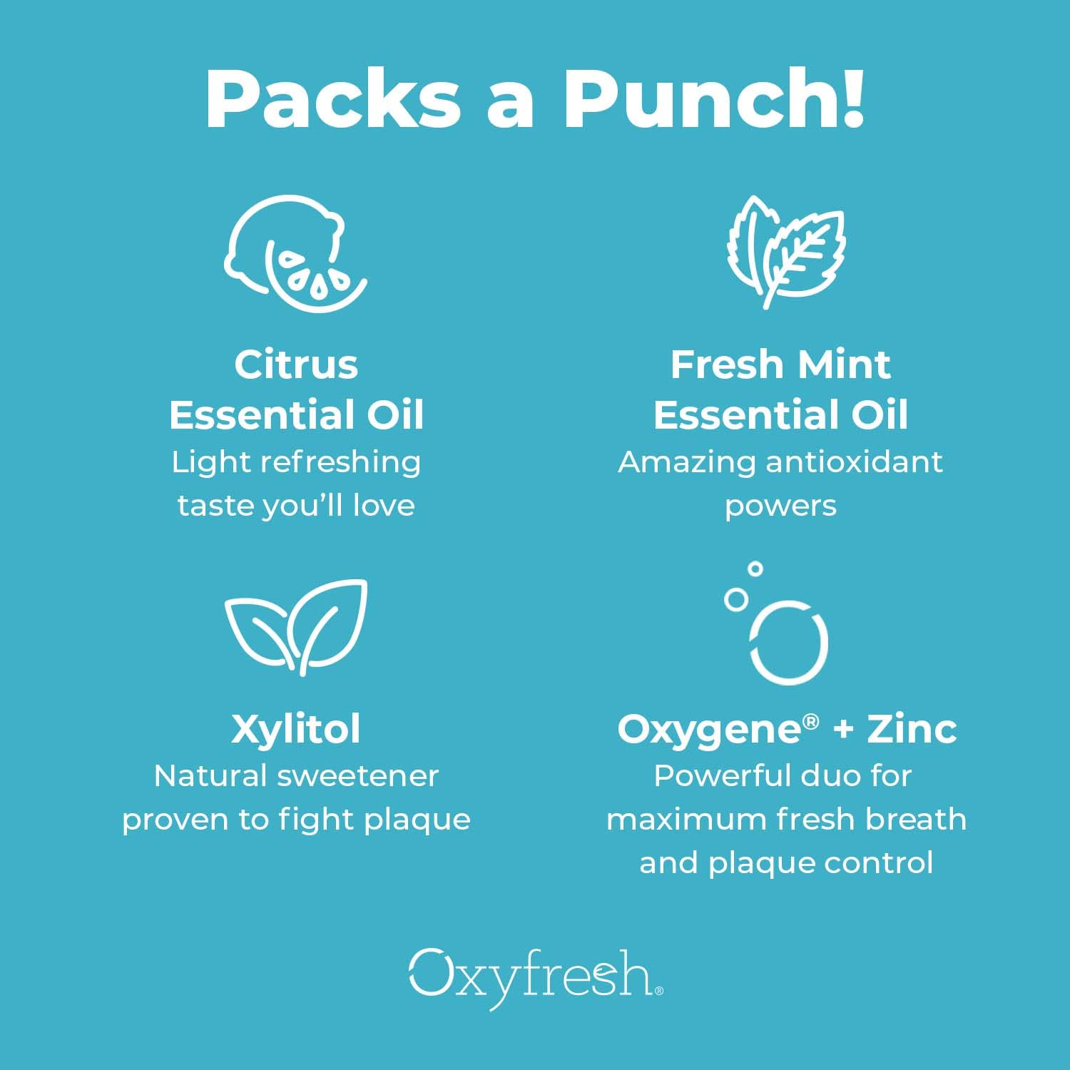 Oxyfresh, uso diario recomendado para rutina dental.