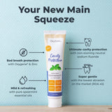 Pasta dental Oxyfresh enfocada en remineralización del esmalte para dientes sanos.