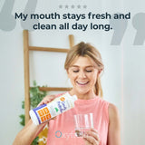 Gota de enjuague Oxyfresh con menta para aliento fresco