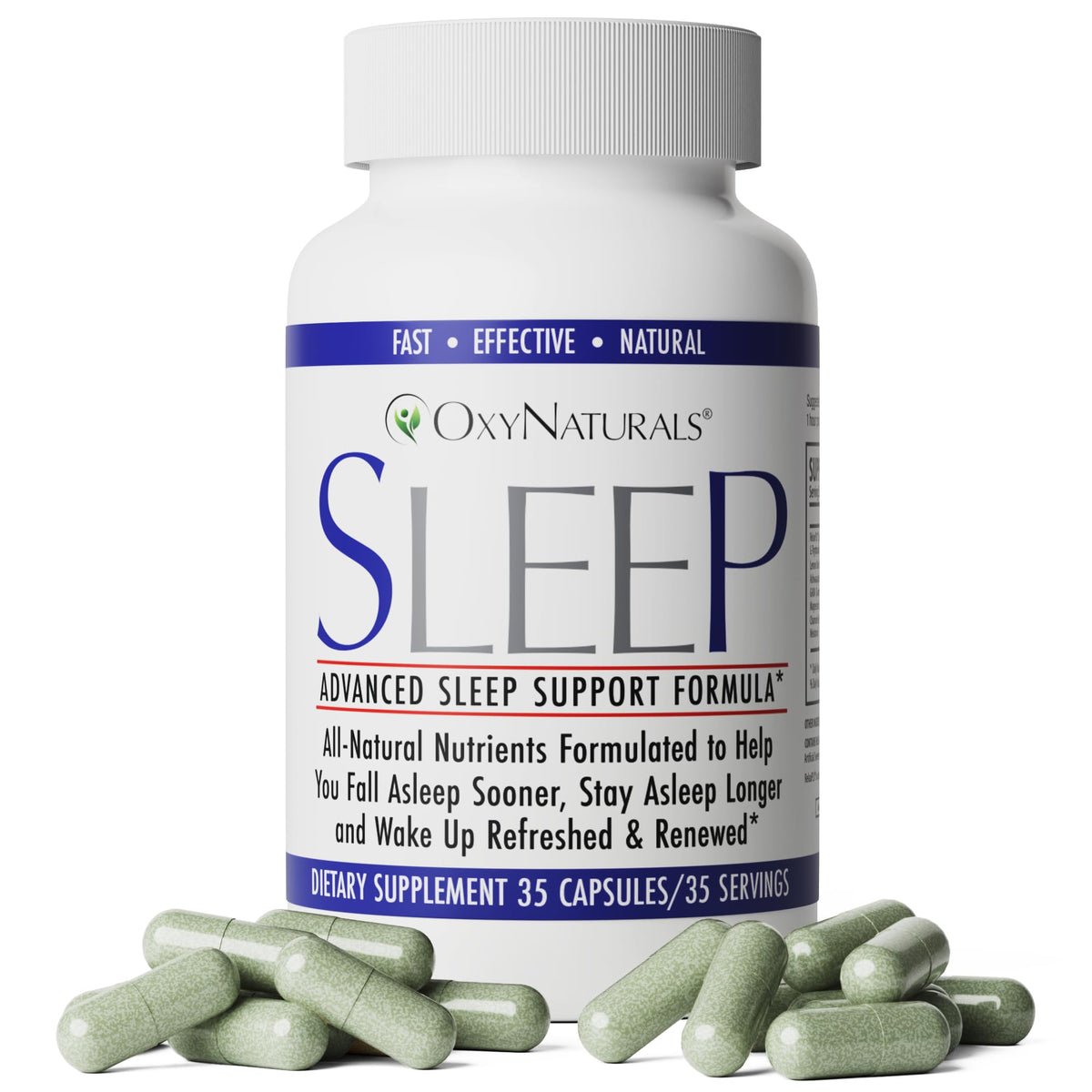 OxyNaturals Sleep cápsula individual para relajación nocturna
