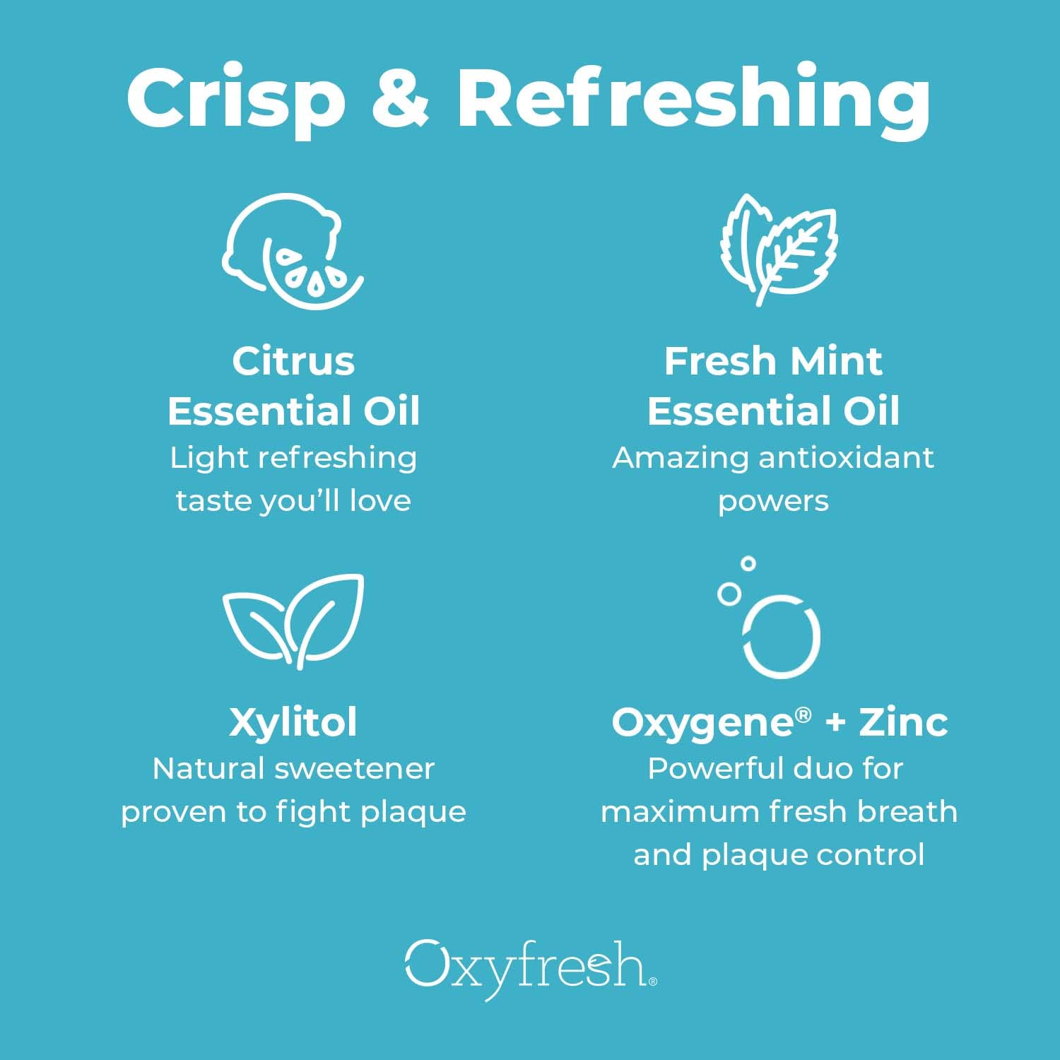 Oxyfresh con aloe vera para hidratar las encías