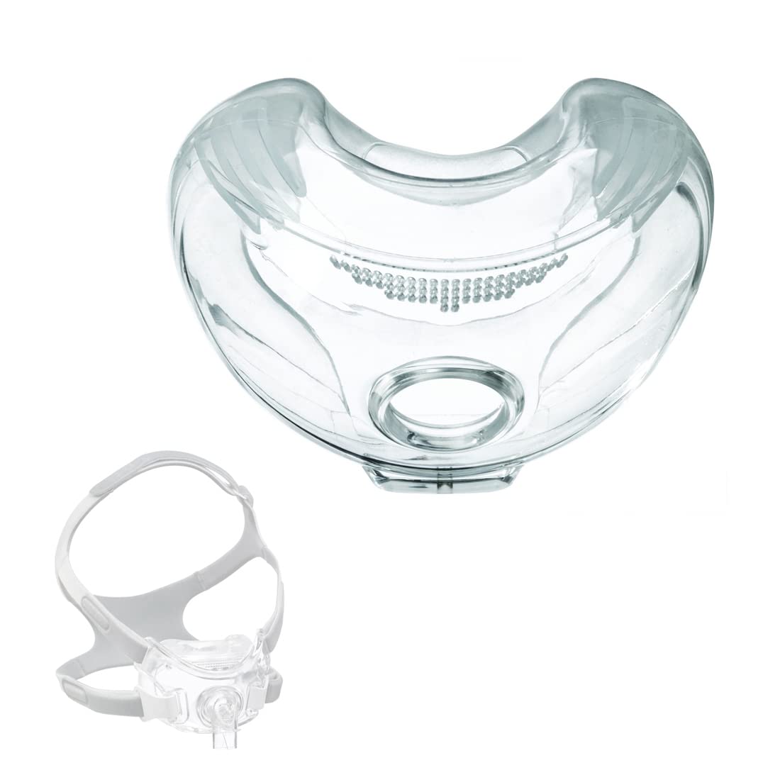 Almohadilla Respironics Amara View fácilmente instalable para uso nocturno cómodo.
