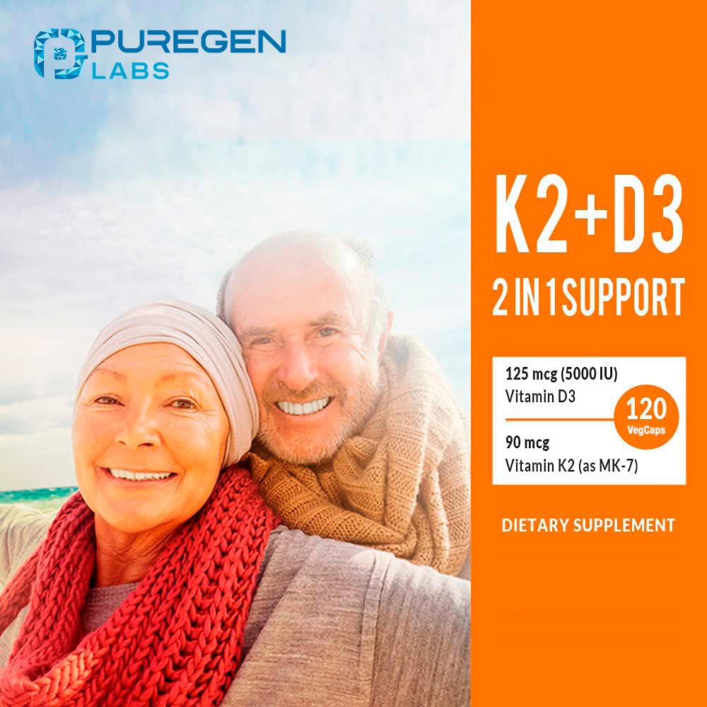 P Puregen Labs MK7-K2 90 mcg en cápsulas para uso diario