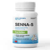 Empaque de Puregen Labs Senna-S, fácil de almacenar.