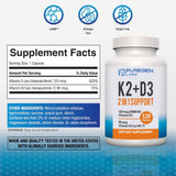 P Puregen Labs vitamina D3 5000 UI en cápsulas, formulación de fácil consumo