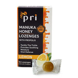 P.R.I Manuka Drops envase: miel natural para confort de la garganta en uso diario