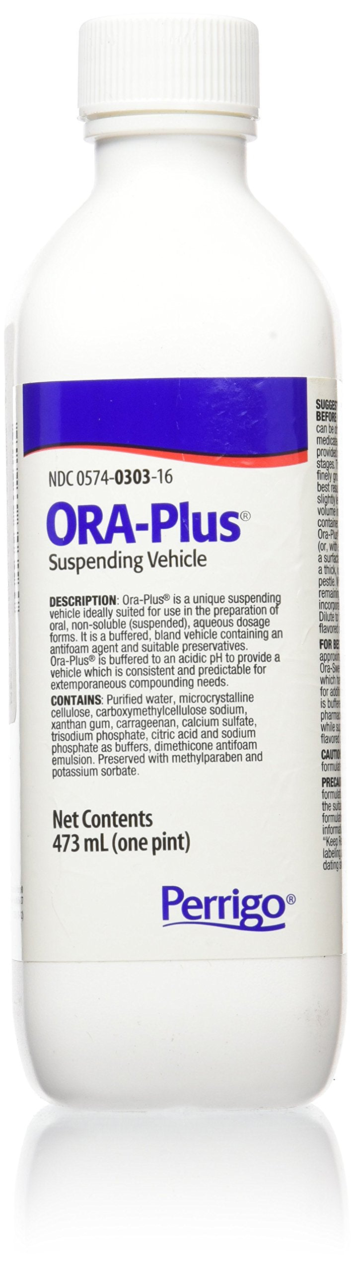 PADDOCK LABORATORIES Ora-Plus, vehículo de suspensión oral, facilita formulaciones precisas