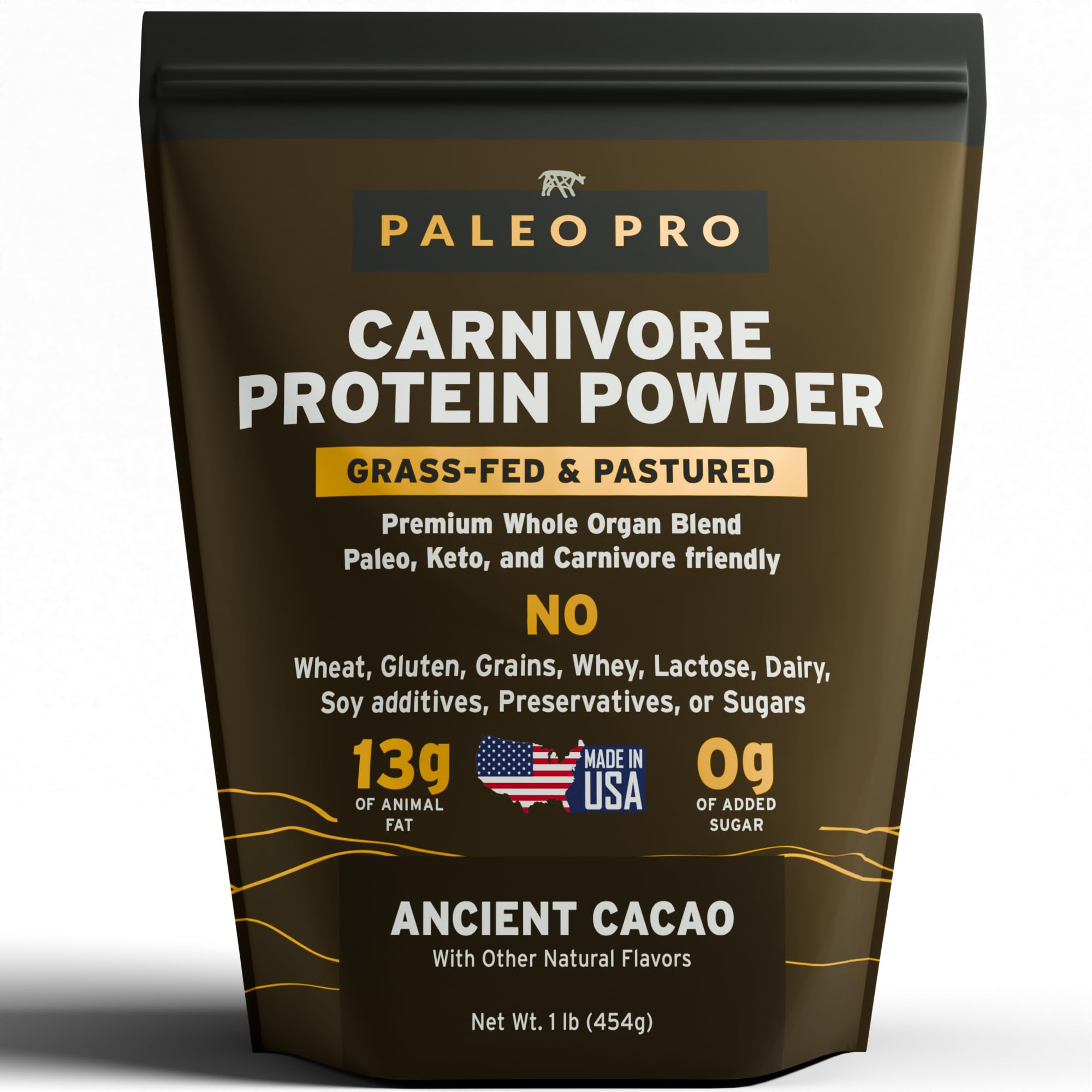 Paleo Pro Carnivore Complete, bote de ingredientes principal para apoyo muscular