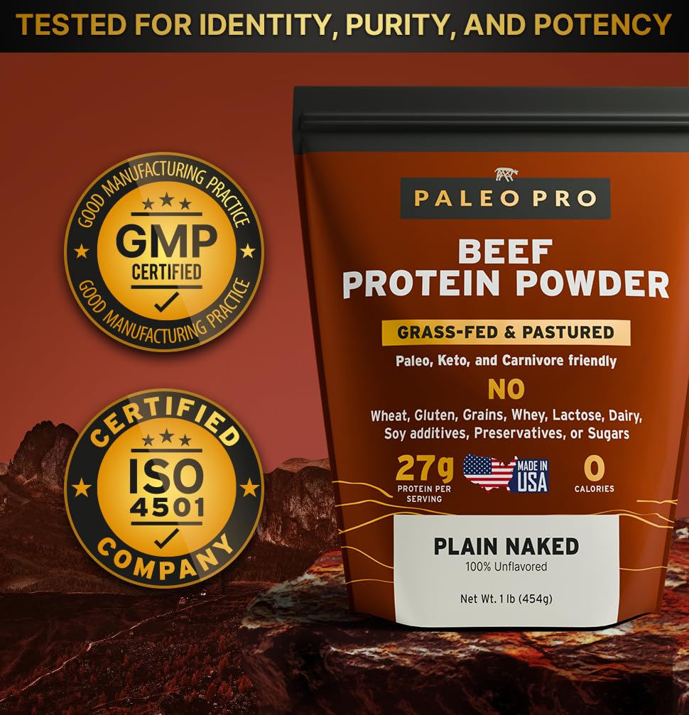 Paleo Pro Proteína para beber con agua, textura densa y agradable.