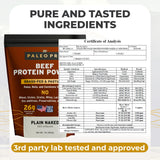 Paleo Pro Proteína, etiqueta nutricional con información de aminoácidos.