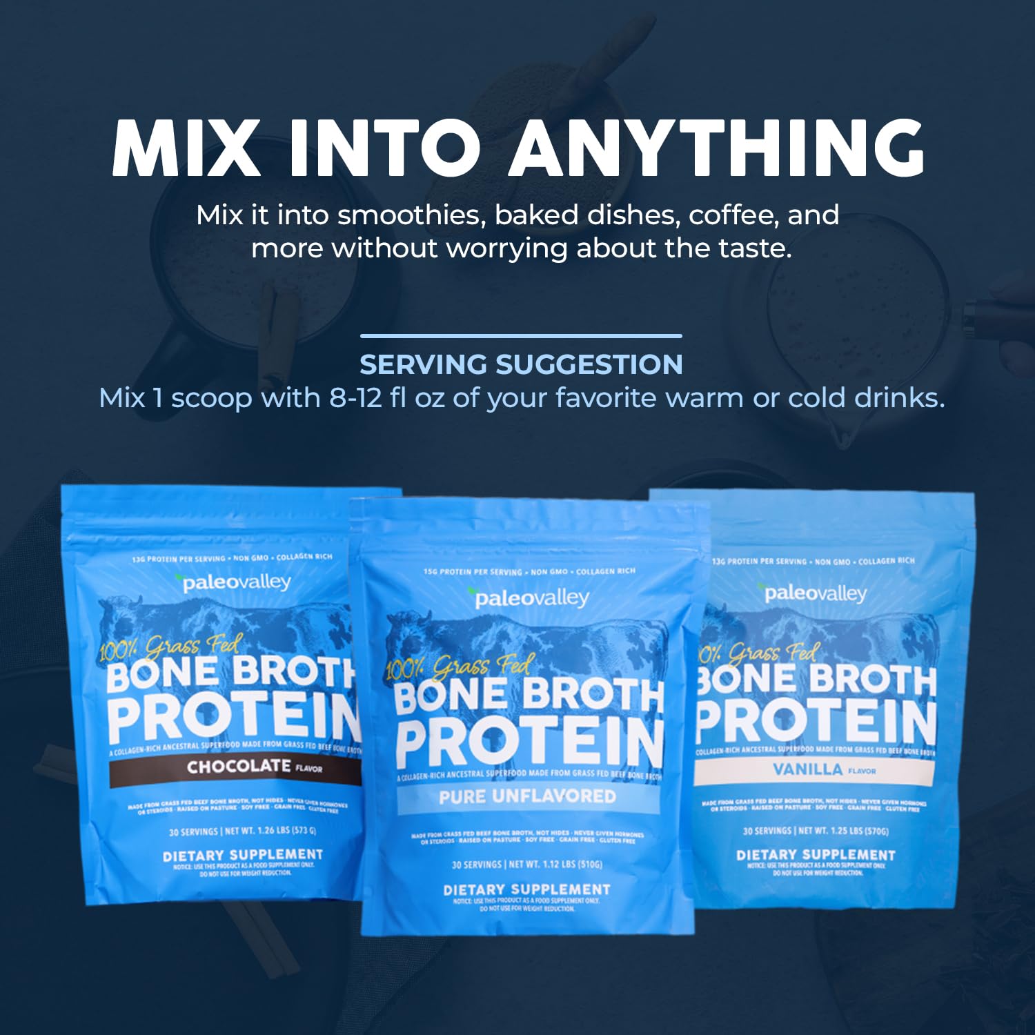 Paleovalley bone broth protein powder in gluten-free baking enhances texture