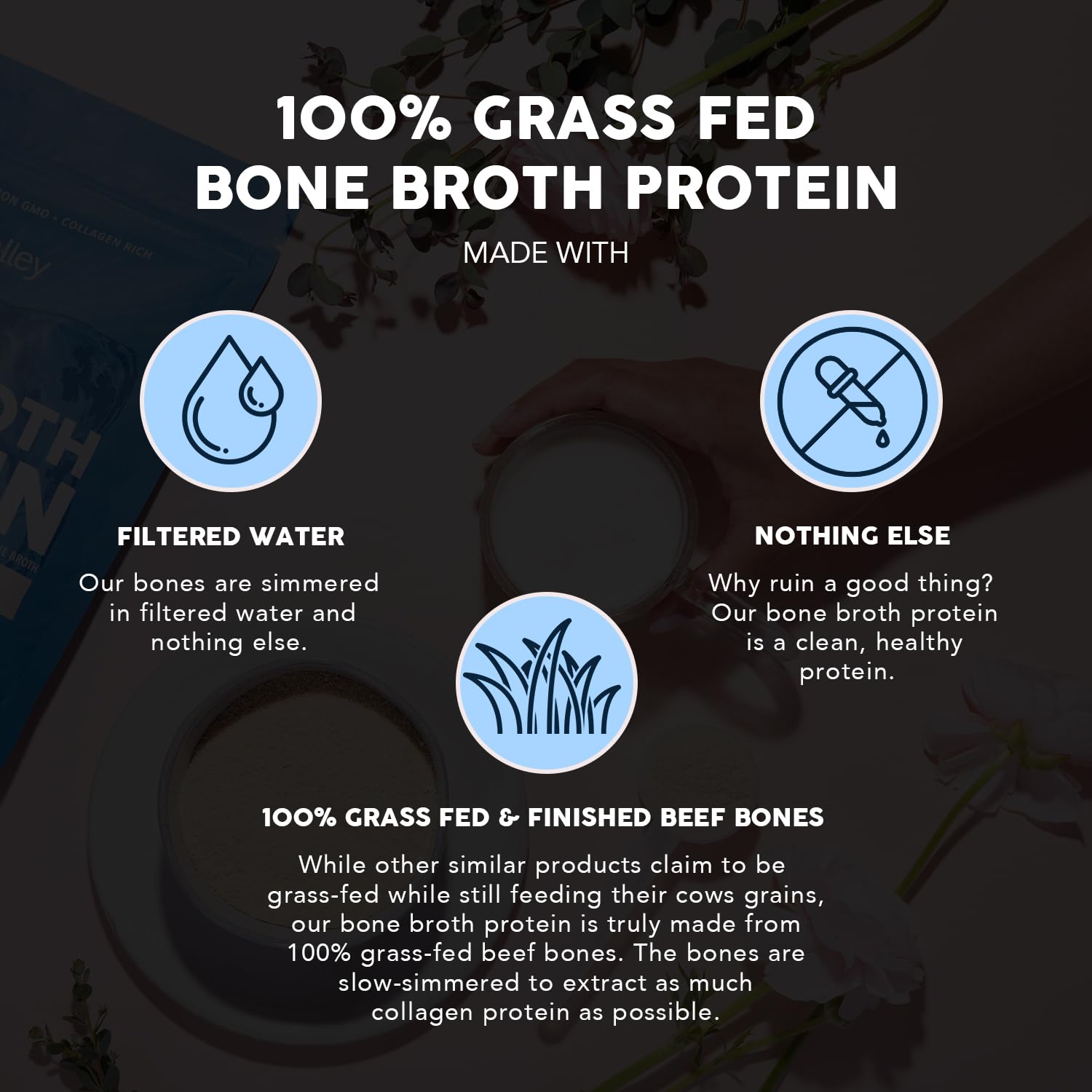 Paleovalley bone broth protein powder used as a coffee add-in for rich flavor