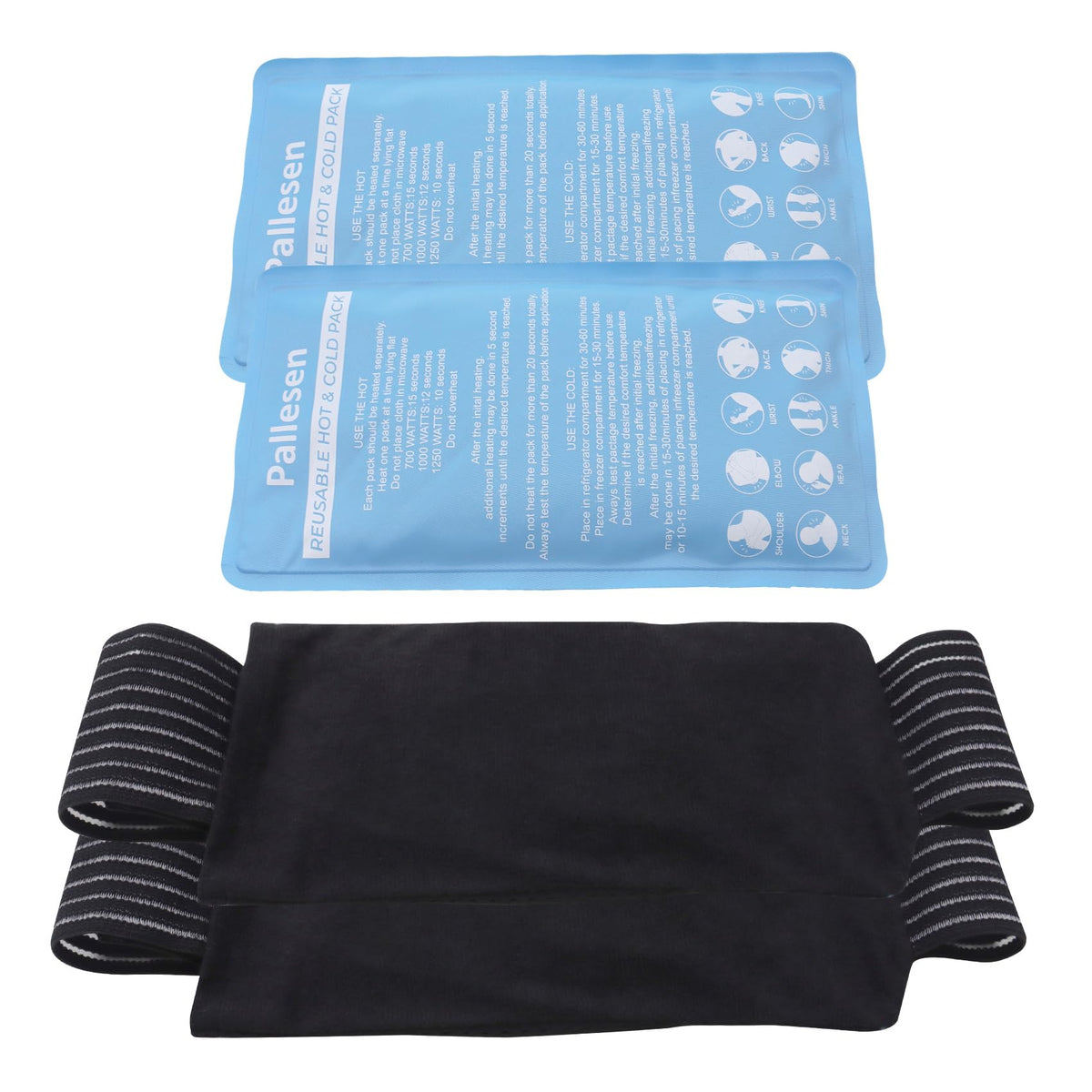Pallesen Ice Pack 11x5 con envoltorio para hombro, alivio localizado.