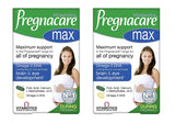 PANA Pregnacare Max: pack doble de cápsulas y tabletas para apoyo nutricional durante el embarazo.