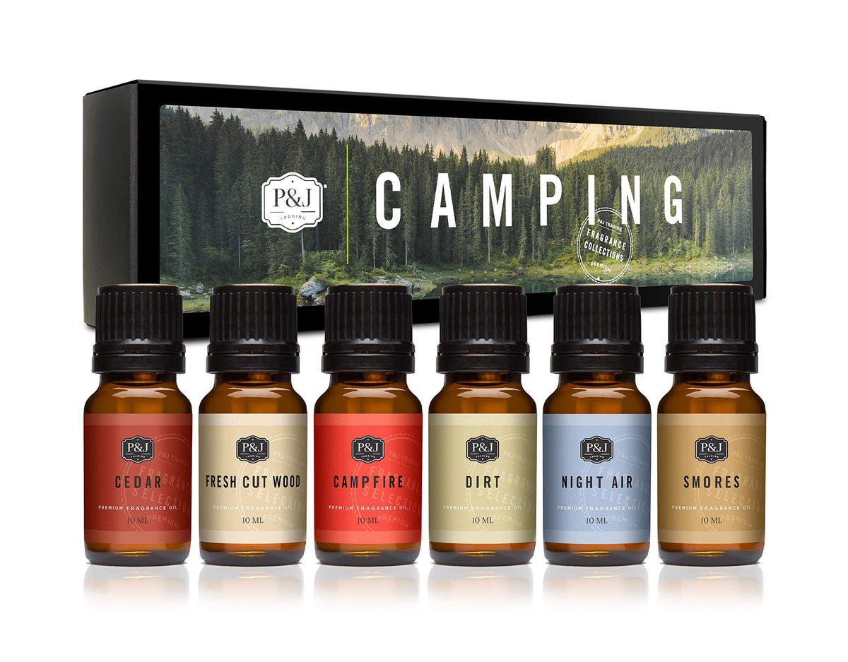 Conjunto fragancias acampada de P&J Trading, ideal para regalos creativos.