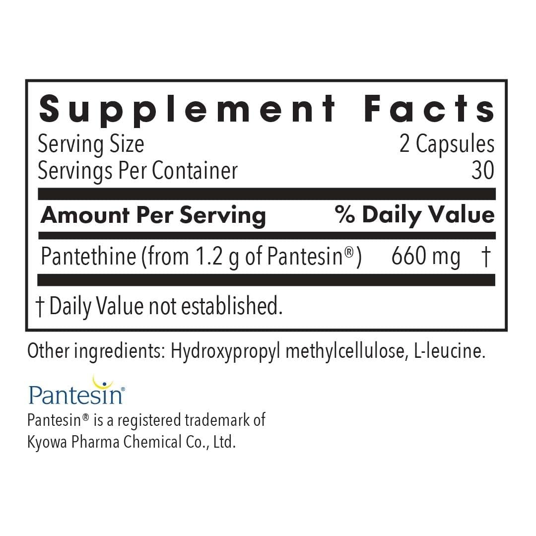 Pantetina Allergy Research Group, enfoque metabólico para energía sostenida.