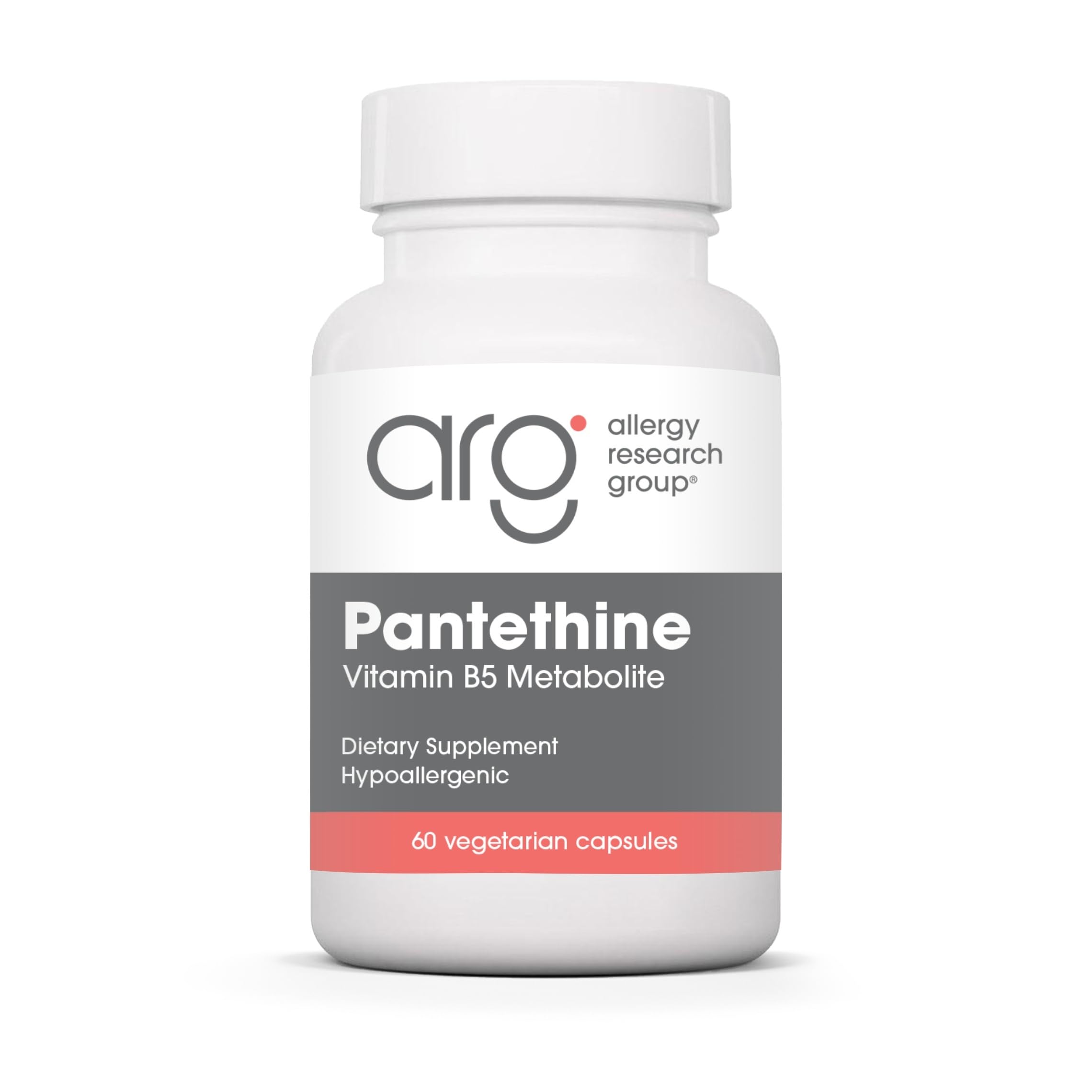 Pantetina Allergy Research Group, cápsulas vegetales 660 mg, apoyo metabólico diario.