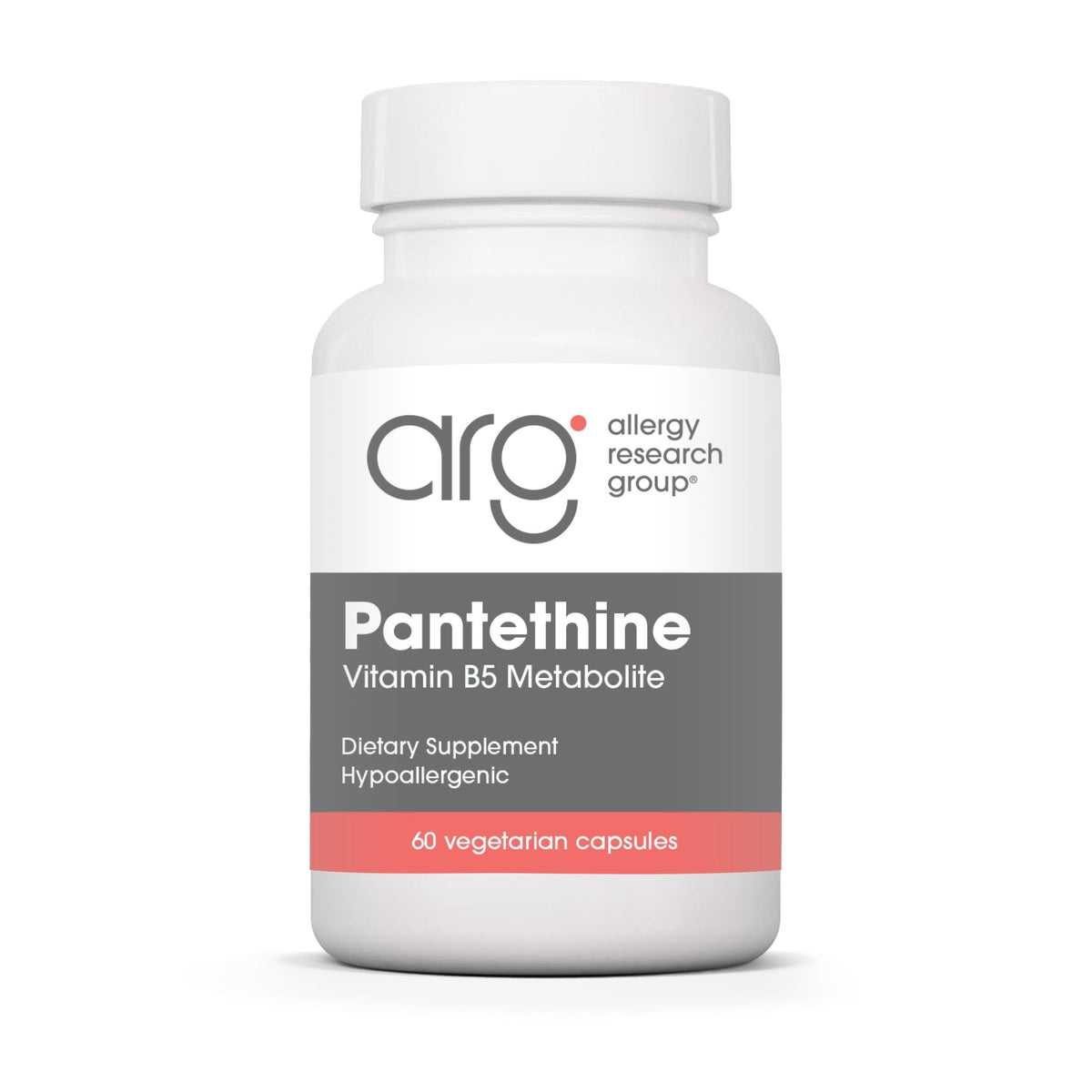 Pantetina Allergy Research Group, cápsulas vegetales 660 mg, apoyo metabólico diario.
