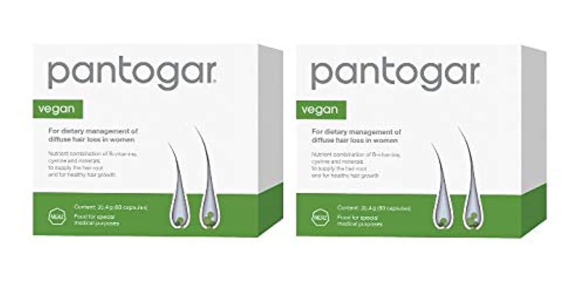 Pantogar: caja de 90 cápsulas claras para el cuidado capilar diario.