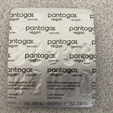 Pantogar: diseño de caja que resalta el origen alemán y la pureza.