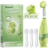 Cepillo sónico Papablic para niño con cubierta dino, ideal para iniciar hábitos de cepillado.