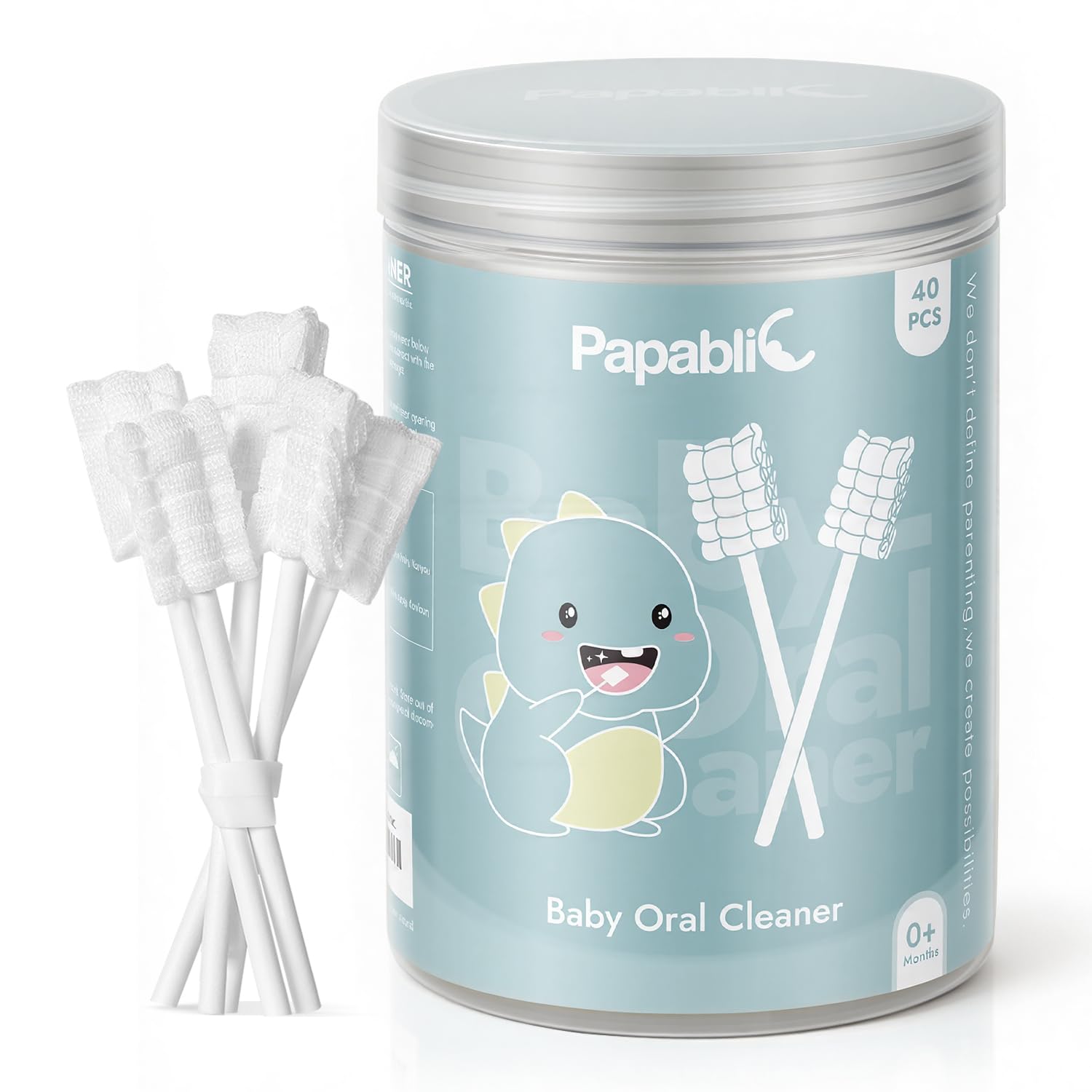 Papablic limpiador de lengua para bebé, enfoque desechable y limpieza suave.