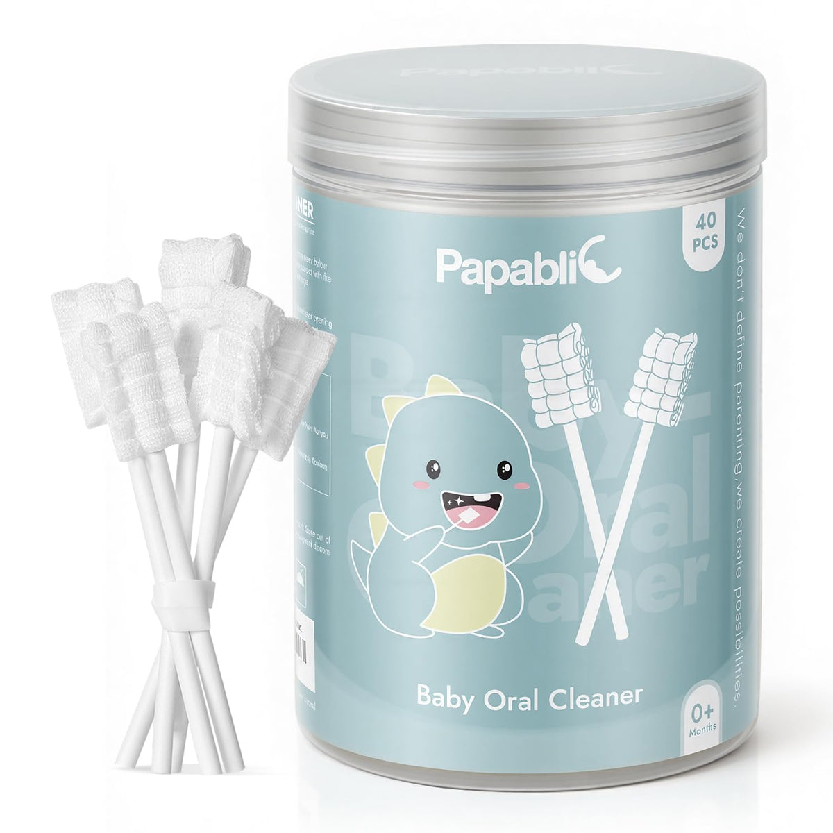 Papablic limpiador de lengua para bebé, enfoque desechable y limpieza suave.