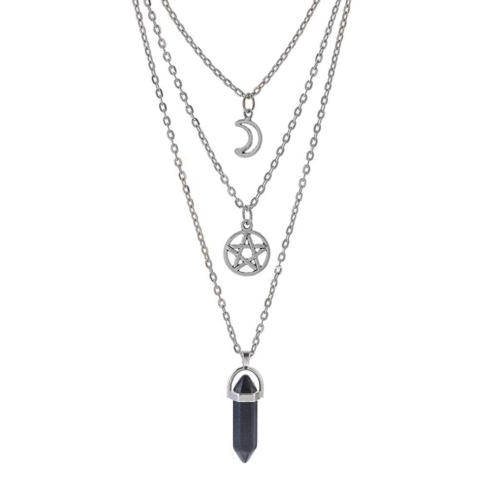 papasgix collar amatista con pendiente cristal, ideal para equilibrar la energía diaria.