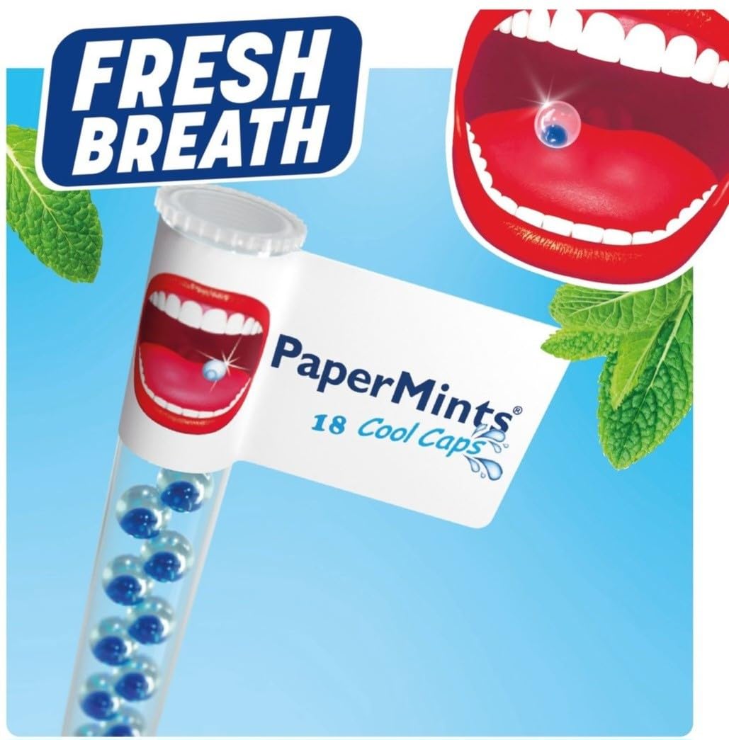 Capsula interna de Papermints CoolCaps, libera frescura desde el interior.