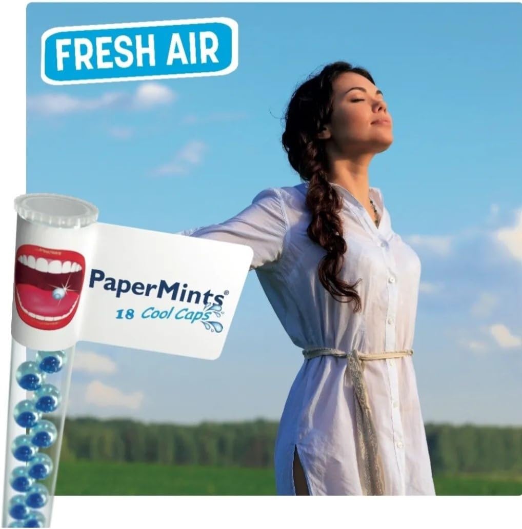 Papermints CoolCaps paquete de 10 tubos para fácil reposición.