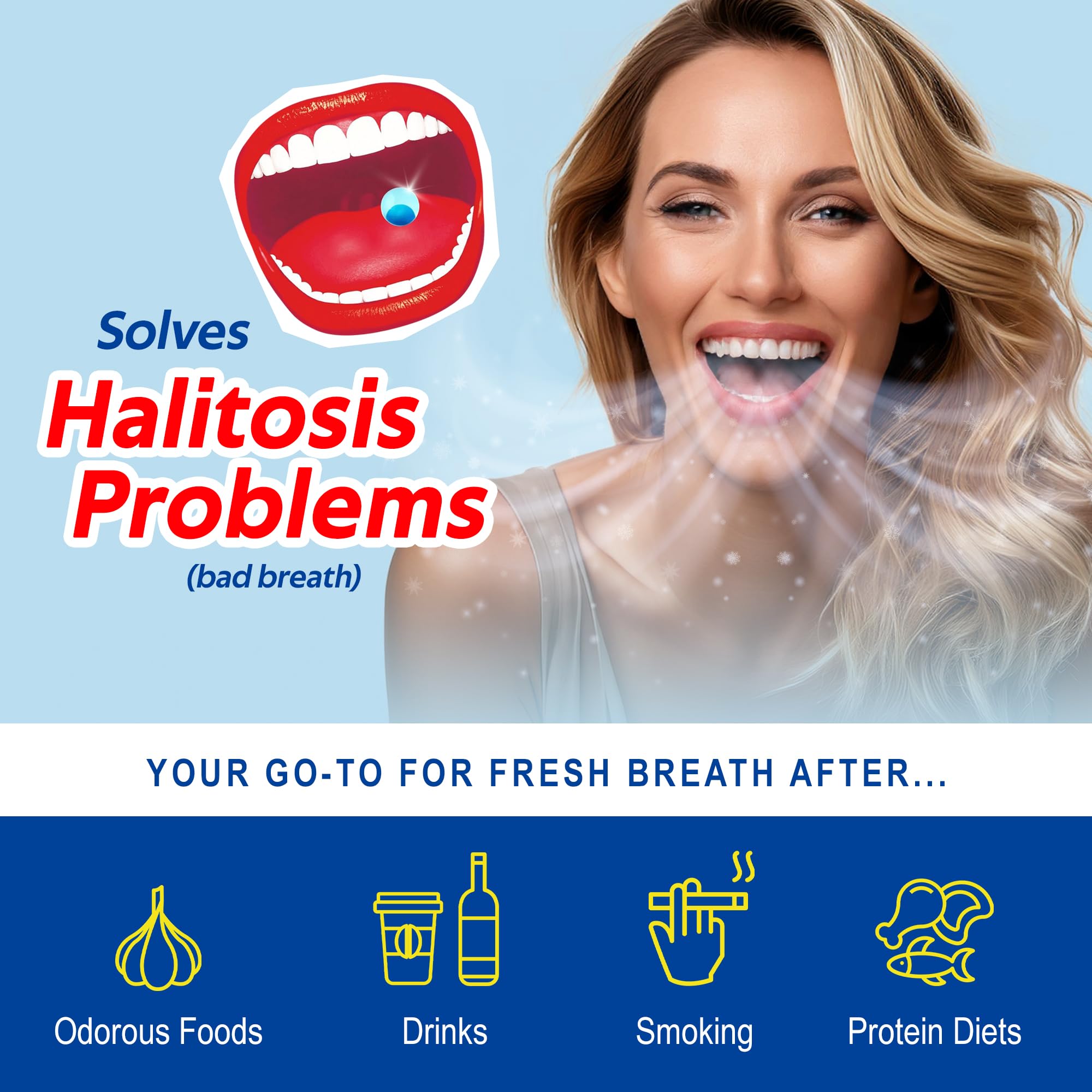 CoolCaps es libre de azúcar y gluten, opción consciente para el aliento.
