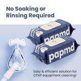 PAPMD toallitas CPAP con tejido sin pelusa para uso suave.