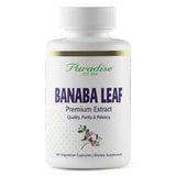 Paradise Herbs Banaba, extracto 12:1 en cápsulas, apoyo antioxidante diario.