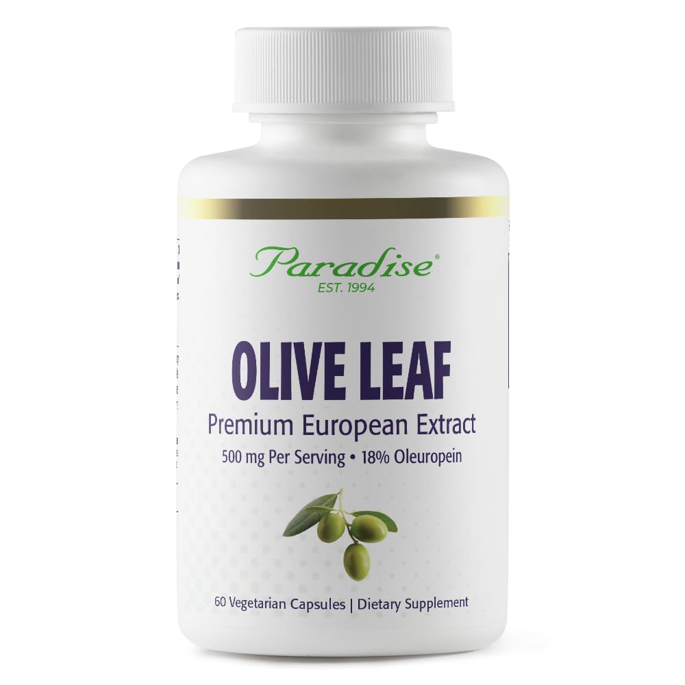 Paradise Herbs Olive Leaf Extract en botella para apoyo antioxidante diario